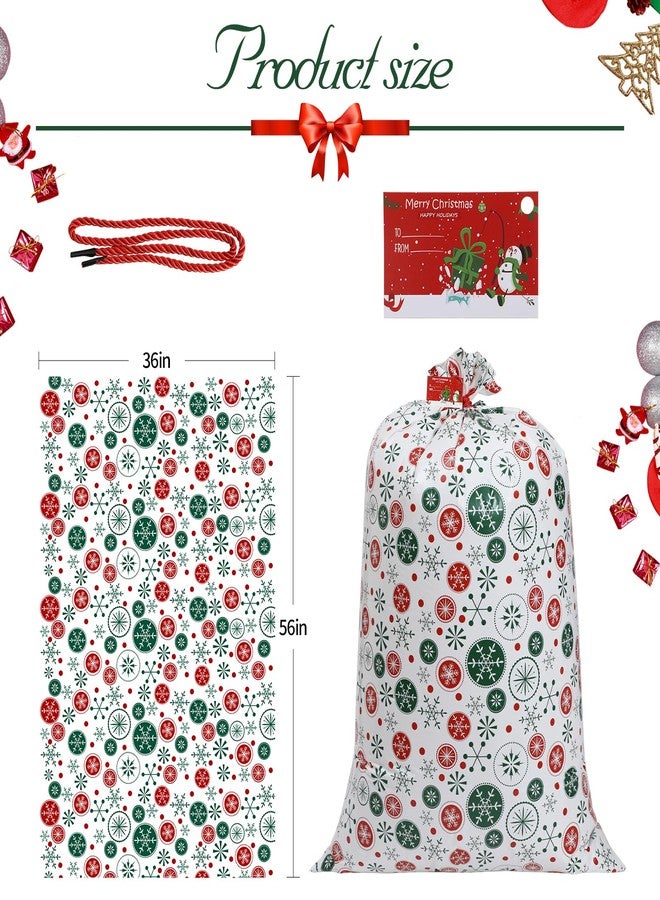 gepas 36 * 56 inch Extra Large Over Size Jumbo Gift Bags 2 CT Christmas Gift Bags Giant Santa Bag for for Huge Gifts Big Gift Sack Set - Image 2